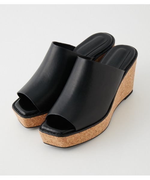 AZUL by moussy（アズールバイマウジー）の「CORK WEDGE SANDALS/コルクウェッジサンダル（サンダル・レディース・ブラック/グレー系その他/シルバー・SMALL/MEDIUM/LARGE）」の2枚目の写真