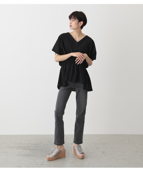 AZUL by moussy（アズールバイマウジー）の「CORK WEDGE SANDALS/コルクウェッジサンダル（サンダル・レディース・ブラック/グレー系その他/シルバー・SMALL/MEDIUM/LARGE）」の5枚目の写真