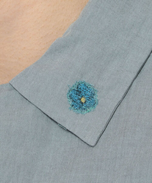 BOHEMIANS(ボヘミアンズ)の「BOHEMIANS/ボヘミアンズ COL CH GARDEN PATCH A OPEN L/S SHIRTS(シャツ/ブラウス・メンズ・サックスブルー・MEDIUM/X-LARGE/LARGE)」の7枚目の写真