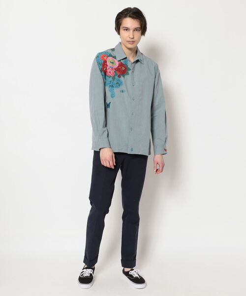 BOHEMIANS(ボヘミアンズ)の「BOHEMIANS/ボヘミアンズ COL CH GARDEN PATCH A OPEN L/S SHIRTS(シャツ/ブラウス・メンズ・サックスブルー・MEDIUM/X-LARGE/LARGE)」の11枚目の写真