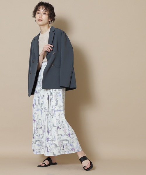 N.(N. Natural Beauty Basic)(エヌエヌナチュラルビューティーベーシック)の「【S Size Line】◆ブラッシュプリントマキシスカート(スカート・レディース・グレー系/ベージュ系・SMALL/MEDIUM)」の10枚目の写真