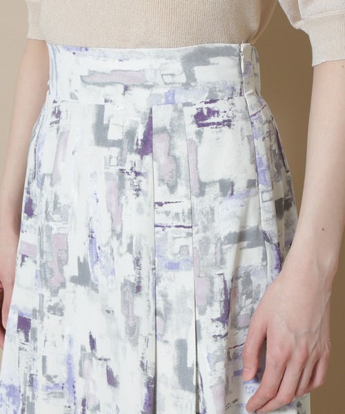 N.(N. Natural Beauty Basic)(エヌエヌナチュラルビューティーベーシック)の「【S Size Line】◆ブラッシュプリントマキシスカート(スカート・レディース・グレー系/ベージュ系・SMALL/MEDIUM)」の5枚目の写真