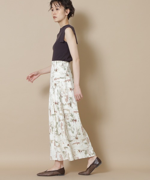 N.(N. Natural Beauty Basic)(エヌエヌナチュラルビューティーベーシック)の「【S Size Line】◆ブラッシュプリントマキシスカート(スカート・レディース・グレー系/ベージュ系・SMALL/MEDIUM)」の9枚目の写真
