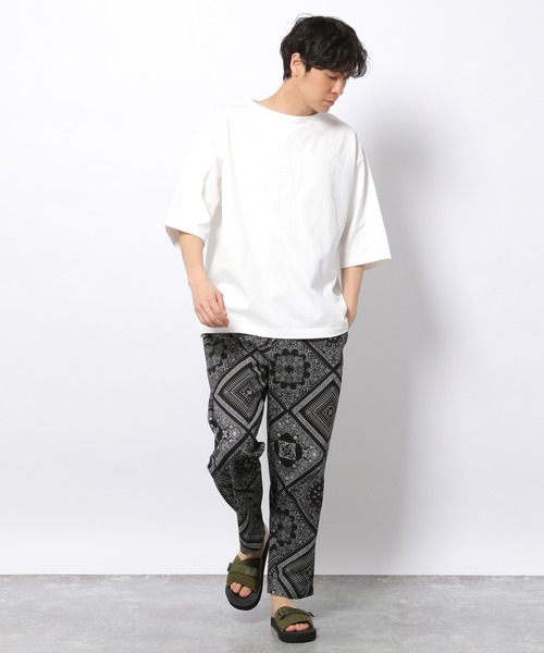 LAKOLE(ラコレ)の「度詰めクロップドバスクTシャツ / 932085(Tシャツ/カットソー・メンズ・サックスブルー/グレー/ホワイト/ブラック/オフホワイト・MEDIUM/LARGE)」の16枚目の写真