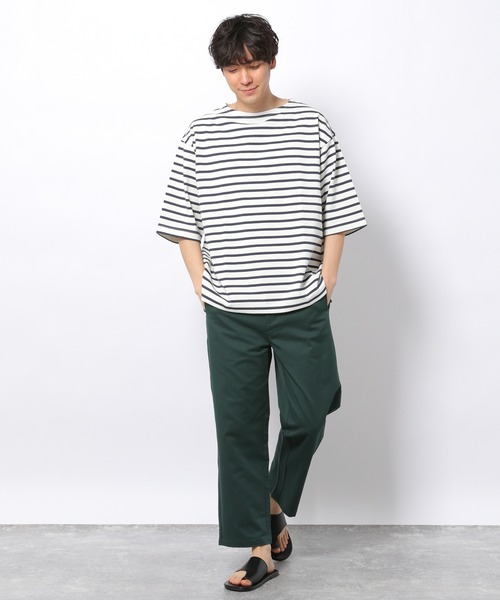 LAKOLE(ラコレ)の「度詰めクロップドバスクTシャツ / 932085(Tシャツ/カットソー・メンズ・サックスブルー/グレー/ホワイト/ブラック/オフホワイト・MEDIUM/LARGE)」の14枚目の写真