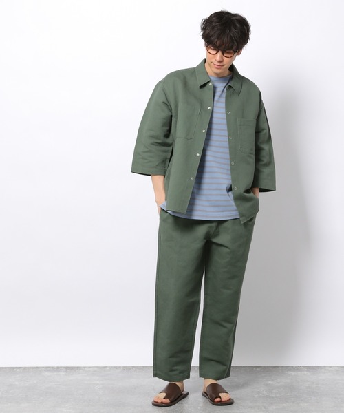 LAKOLE(ラコレ)の「度詰めクロップドバスクTシャツ / 932085(Tシャツ/カットソー・メンズ・サックスブルー/グレー/ホワイト/ブラック/オフホワイト・MEDIUM/LARGE)」の21枚目の写真