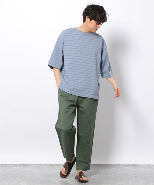 LAKOLE(ラコレ)の「度詰めクロップドバスクTシャツ / 932085(Tシャツ/カットソー・メンズ・サックスブルー/グレー/ホワイト/ブラック/オフホワイト・MEDIUM/LARGE)」の10枚目の写真