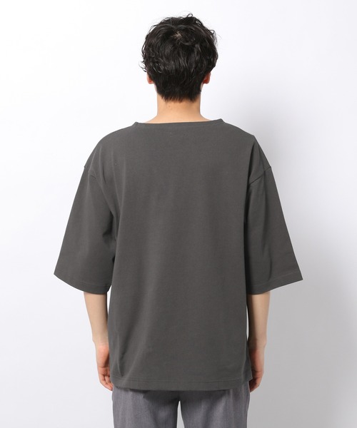 LAKOLE(ラコレ)の「度詰めクロップドバスクTシャツ / 932085(Tシャツ/カットソー・メンズ・サックスブルー/グレー/ホワイト/ブラック/オフホワイト・MEDIUM/LARGE)」の17枚目の写真