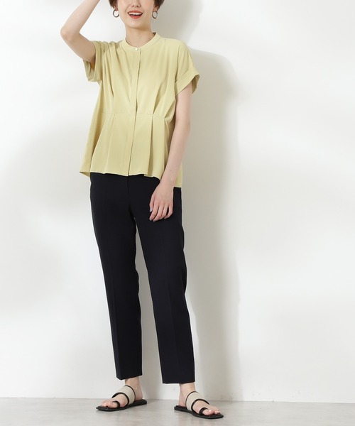 N.（N. Natural Beauty Basic）（エヌエヌナチュラルビューティーベーシック）の「【S Size Line】◆ドライタッチテーパードパンツ（その他パンツ・レディース・ブルー/ネイビー/ベージュ/オフホワイト/グリーン・SMALL/MEDIUM）」の4枚目の写真