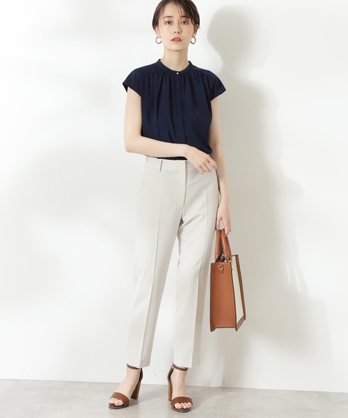 N.（N. Natural Beauty Basic）（エヌエヌナチュラルビューティーベーシック）の「【S Size Line】◆ドライタッチテーパードパンツ（その他パンツ・レディース・ブルー/ネイビー/ベージュ/オフホワイト/グリーン・SMALL/MEDIUM）」の2枚目の写真