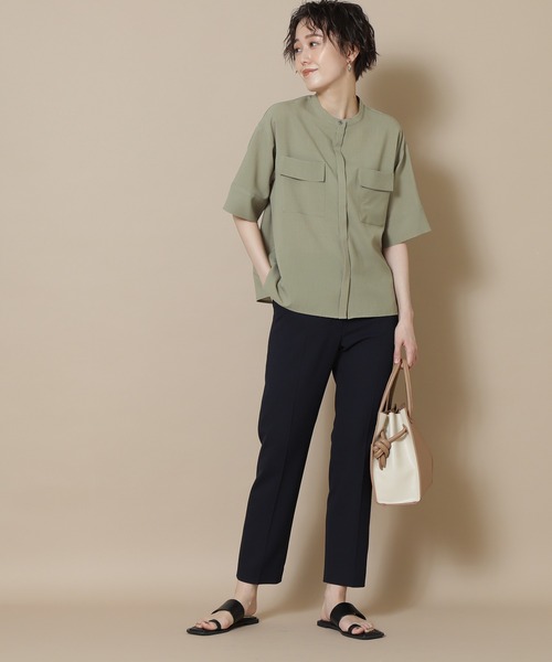 N.（N. Natural Beauty Basic）（エヌエヌナチュラルビューティーベーシック）の「【S Size Line】◆ドライタッチテーパードパンツ（その他パンツ・レディース・ブルー/ネイビー/ベージュ/オフホワイト/グリーン・SMALL/MEDIUM）」の8枚目の写真
