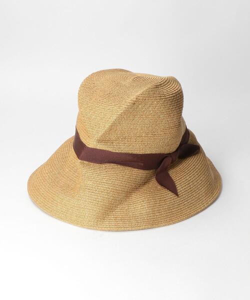 BEAUTY&YOUTH UNITED ARROWS（ビューティーアンドユースユナイテッドアローズ）の「BY ペーパーホールドリボンハット（ハット・レディース・ブラック/ベージュ/ブラウン・FREE）」の3枚目の写真