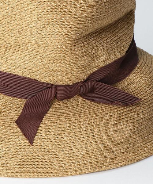 BEAUTY&YOUTH UNITED ARROWS（ビューティーアンドユースユナイテッドアローズ）の「BY ペーパーホールドリボンハット（ハット・レディース・ブラック/ベージュ/ブラウン・FREE）」の4枚目の写真
