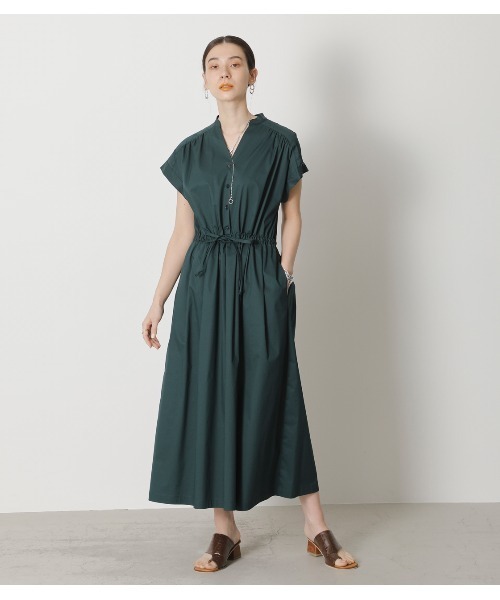 crie conforto（クリーコンフォルト）の「バックポイントウエストギャザーワンピース（ワンピース・レディース・ダークグリーン/ベージュ/ダークネイビー・SMALL/MEDIUM/LARGE）」の2枚目の写真