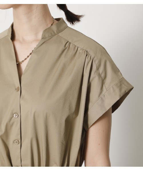 crie conforto（クリーコンフォルト）の「バックポイントウエストギャザーワンピース（ワンピース・レディース・ダークグリーン/ベージュ/ダークネイビー・SMALL/MEDIUM/LARGE）」の16枚目の写真