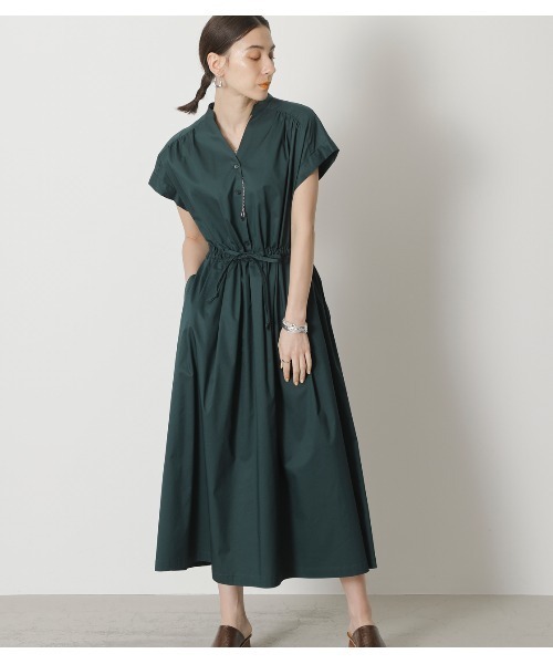 crie conforto（クリーコンフォルト）の「バックポイントウエストギャザーワンピース（ワンピース・レディース・ダークグリーン/ベージュ/ダークネイビー・SMALL/MEDIUM/LARGE）」の8枚目の写真