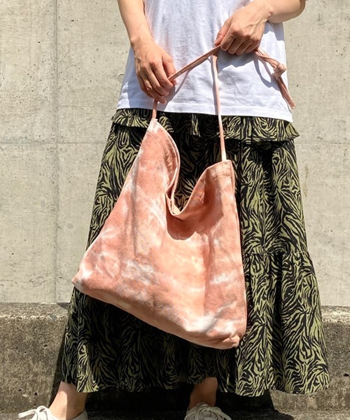 Factor=（ファクターイコール）の「タイダイウォッシュショルダーバッグ（トートバッグ・レディース・オレンジ/カーキ/ブルー・FREE）」の3枚目の写真