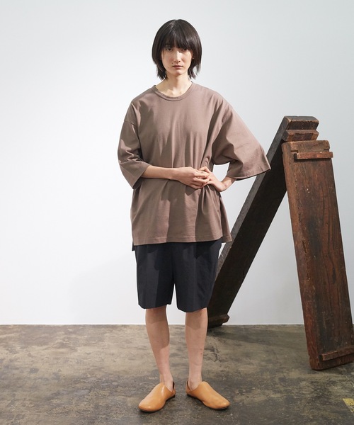 Dulcamara（ドゥルカマラ）の「【SUMMER ITEM】 チノチノセンタープレスショートPT（チノパンツ・メンズ・ブラック/ブルー/ライトベージュ・1/0）」の8枚目の写真