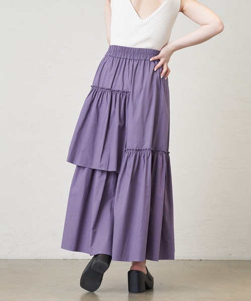 Chico(チコ)の「ランダムティアードタイプライタースカート(スカート・レディース・ブラック/ホワイト/パープル・FREE)」の17枚目の写真