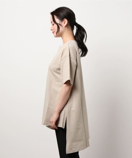 Cepica（セピカ）の「バッグZIPイレヘムチュニック（Tシャツ/カットソー・レディース・チャコールグレー/ベージュ・FREE）」の3枚目の写真