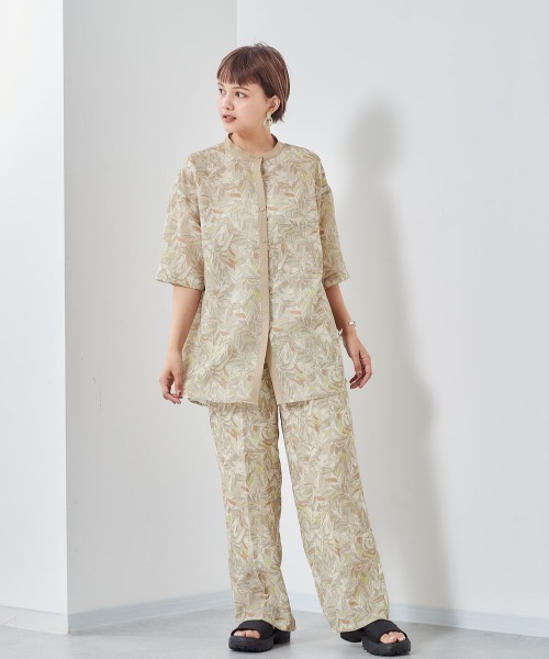 cepo（セポ）の「ネオンボタニカル柄パンツ（その他パンツ・レディース・オフホワイト/ネイビー・M）」の11枚目の写真