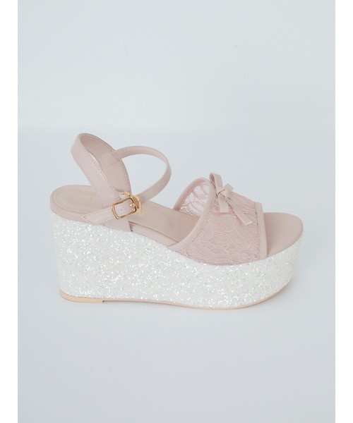 Ank Rouge（アンクルージュ）の「レース×グリッターーサンダル（サンダル・レディース・ピンク/ブラック・L/M）」の7枚目の写真