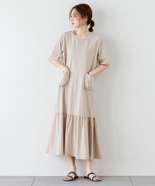 セール 裾フレア カットソーワンピース ワンピース Sugar Bisket シュガービスケット のファッション通販 Zozotown