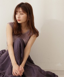 PROPORTION BODY DRESSING | 配色レースリブテレコカットソー / 1211260601(Tシャツ/カットソー)