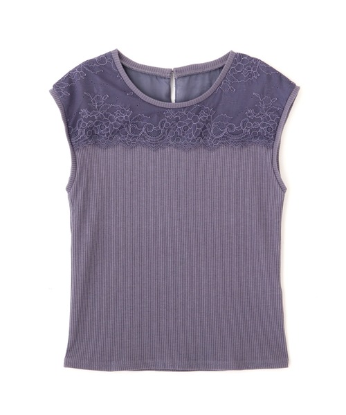 PROPORTION BODY DRESSING（プロポーションボディドレッシング）の「配色レースリブテレコカットソー / 1211260601（Tシャツ/カットソー・レディース・ブラック/ライトピンク/ブルー系その他・SMALL/MEDIUM）」の13枚目の写真