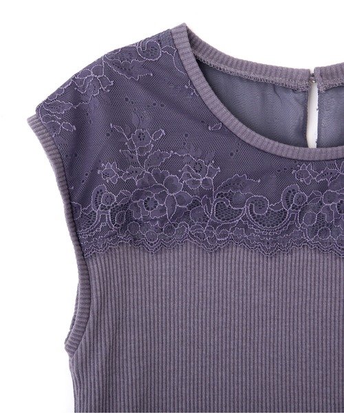 PROPORTION BODY DRESSING（プロポーションボディドレッシング）の「配色レースリブテレコカットソー / 1211260601（Tシャツ/カットソー・レディース・ブラック/ライトピンク/ブルー系その他・SMALL/MEDIUM）」の16枚目の写真