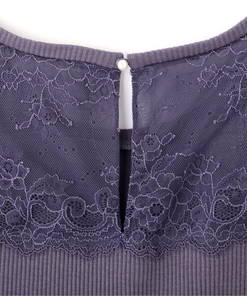 PROPORTION BODY DRESSING（プロポーションボディドレッシング）の「配色レースリブテレコカットソー / 1211260601（Tシャツ/カットソー・レディース・ブラック/ライトピンク/ブルー系その他・SMALL/MEDIUM）」の18枚目の写真