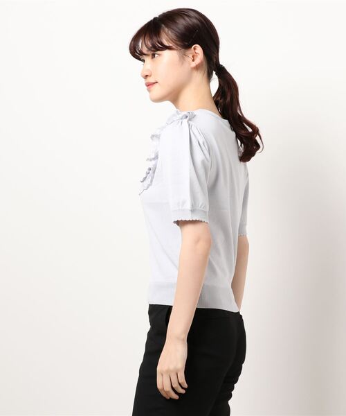 LODISPOTTO（ロディスポット）の「スクエアーフリルフェアリーニット（ニット/セーター・レディース・ピンク/ホワイト/ブラック/ライトブルー・MEDIUM）」の6枚目の写真