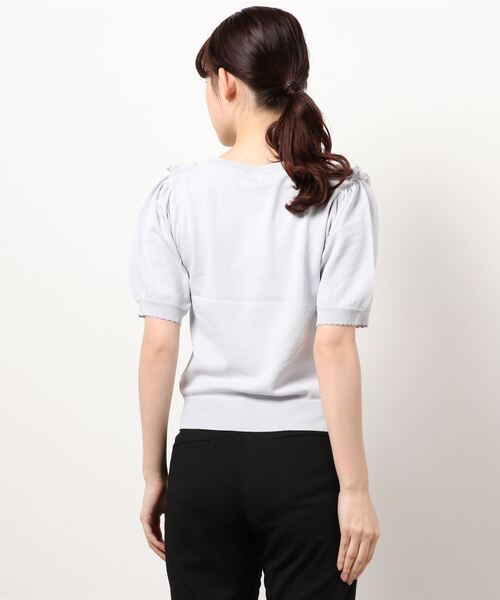 LODISPOTTO（ロディスポット）の「スクエアーフリルフェアリーニット（ニット/セーター・レディース・ピンク/ホワイト/ブラック/ライトブルー・MEDIUM）」の5枚目の写真