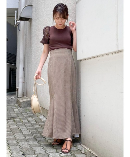 dazzlin（ダズリン）の「シアーハイネックニットトップス（ニット/セーター・レディース・オフホワイト/ブラック/グレー/ブラウン・FREE）」の15枚目の写真