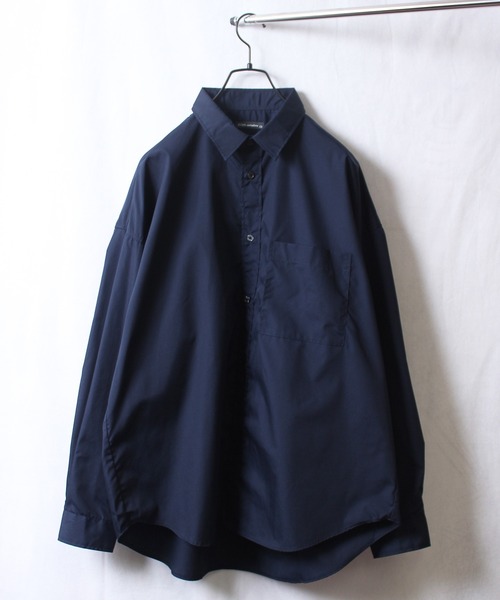 yield(イールド)の「【yield select apparel】TCビッグシャツ オーバーサイズ 217-05(シャツ/ブラウス・メンズ・ホワイト/ダークグリーン/ネイビー/グリーン/チャコールグレー・M/L)」の5枚目の写真