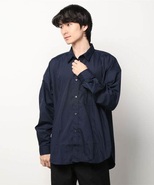 yield(イールド)の「【yield select apparel】TCビッグシャツ オーバーサイズ 217-05(シャツ/ブラウス・メンズ・ホワイト/ダークグリーン/ネイビー/グリーン/チャコールグレー・M/L)」の10枚目の写真