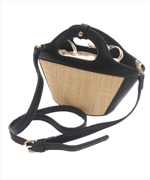 DONOBAN（ドノバン）の「2wayミニバスケットバッグ（ハンドバッグ・レディース・ブラック/ブラウン・ONESIZE）」の15枚目の写真