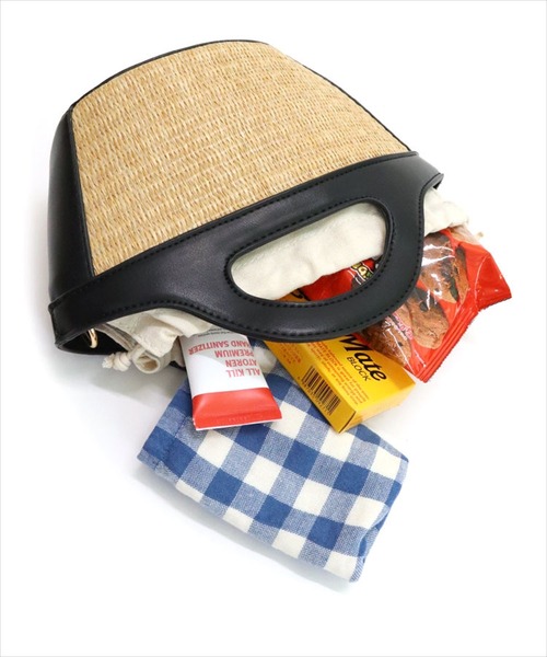 DONOBAN（ドノバン）の「2wayミニバスケットバッグ（ハンドバッグ・レディース・ブラック/ブラウン・ONESIZE）」の21枚目の写真