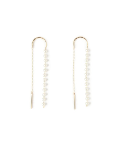 MIZUKI（ミズキ）の「MIZUKI / 14KYGアコヤパールスイングピアス（ピアス（両耳用）・レディース・ゴールド・FREE）」の2枚目の写真