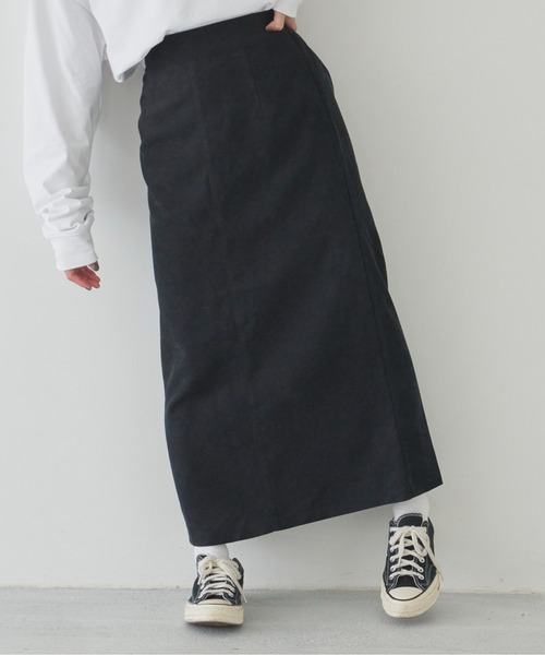 flaner（フラネ）の「コーデュロイタイトロングスカート（スカート・レディース・ブラック/モカ・SMALL/MEDIUM）」の8枚目の写真