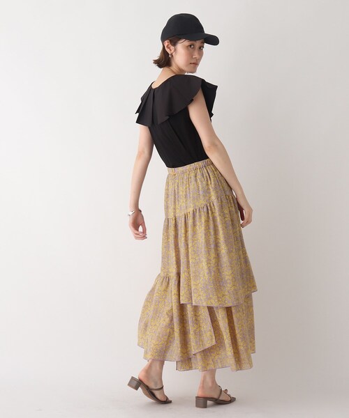 AG by aquagirl(エージーバイアクアガール)の「◆リーフプリントティアードスカート(スカート・レディース・ライトパープル/ブラック系/ブルー系5・38/36)」の17枚目の写真