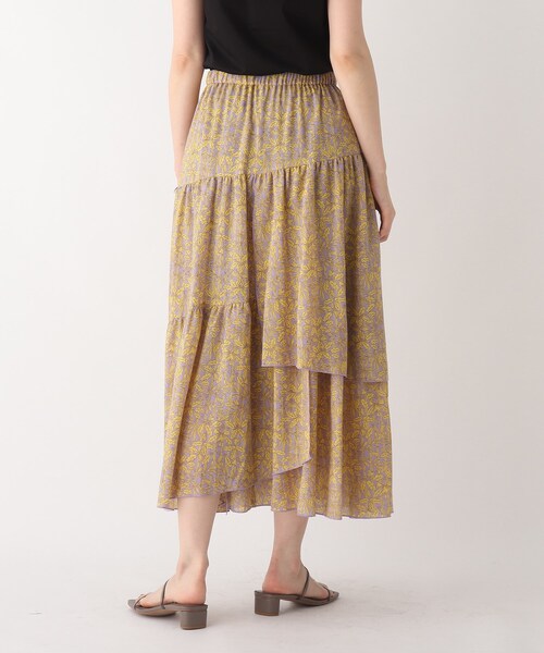 AG by aquagirl(エージーバイアクアガール)の「◆リーフプリントティアードスカート(スカート・レディース・ライトパープル/ブラック系/ブルー系5・38/36)」の9枚目の写真