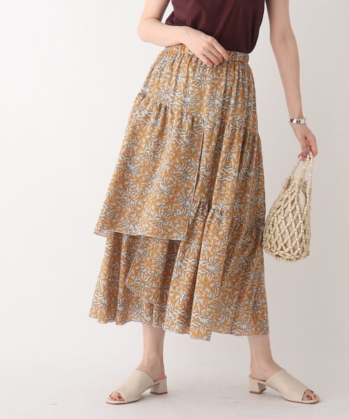 AG by aquagirl(エージーバイアクアガール)の「◆リーフプリントティアードスカート(スカート・レディース・ライトパープル/ブラック系/ブルー系5・38/36)」の22枚目の写真