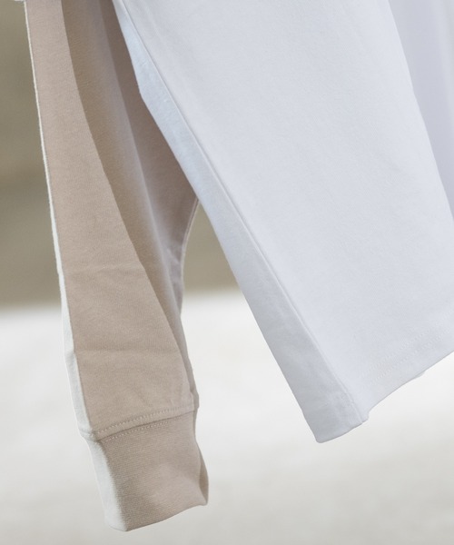 Red Cap Girl（レッドキャプガール）の「【a-r】〔Red Cap Girl /レッドキャップガール〕天竺フェイクレイヤードバックプリントロングTシャツ（Tシャツ/カットソー・メンズ・ブラック/ブルー/ベージュ/ホワイト/ベージュ系その他/グリーン・LARGE/MEDIUM）」の17枚目の写真