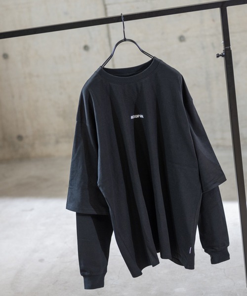 Red Cap Girl（レッドキャプガール）の「【a-r】〔Red Cap Girl /レッドキャップガール〕天竺フェイクレイヤードバックプリントロングTシャツ（Tシャツ/カットソー・メンズ・ブラック/ブルー/ベージュ/ホワイト/ベージュ系その他/グリーン・LARGE/MEDIUM）」の14枚目の写真