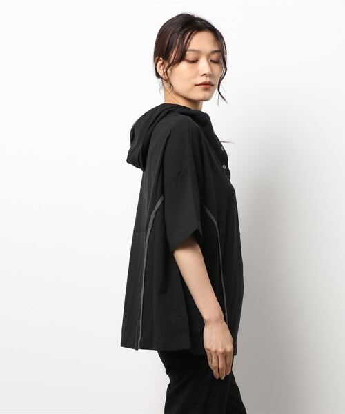 shop DADA(ショップダダ)の「ウィンドブレーカー風シャツ(1S13-6178)(シャツ/ブラウス・レディース・ブラック/ベージュ/グリーン・FREE)」の5枚目の写真