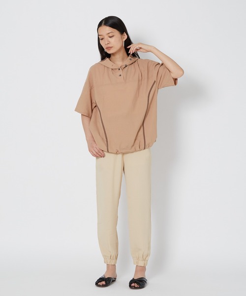 shop DADA(ショップダダ)の「ウィンドブレーカー風シャツ(1S13-6178)(シャツ/ブラウス・レディース・ブラック/ベージュ/グリーン・FREE)」の19枚目の写真