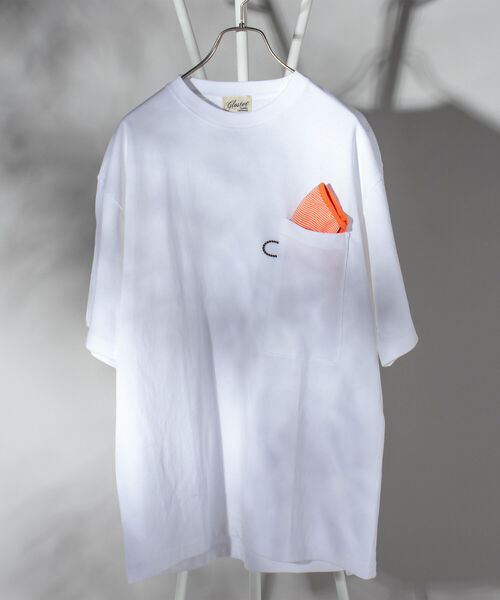 GLOSTER（グロスター）の「【GLOSTER/グロスター】ヘビーウェイト ビッグポケットTシャツ ※マスクポケット付き（Tシャツ/カットソー・メンズ・ホワイト/ブラック/ブルー/キナリ・LARGE）」の16枚目の写真