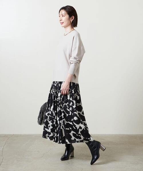 UNITED ARROWS（ユナイテッドアローズ）の「＜UNITED ARROWS＞ボトルネック ロングスリーブ ニット B †◆（ニット/セーター・レディース・その他1/ブラック/ライトグレー・フリー）」の18枚目の写真