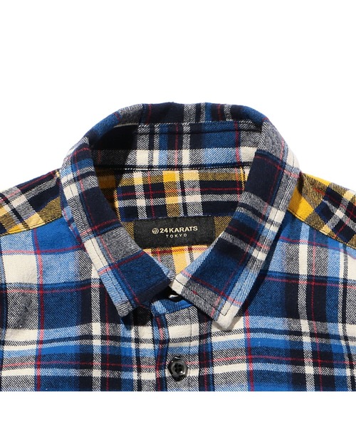 24karats(トゥウェンティーフォーカラッツ)の「Multi Check Shirt LS(シャツ/ブラウス・メンズ・ブルー・MEDIUM/LARGE)」の2枚目の写真
